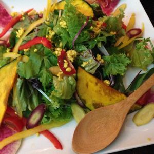 The rainbow salad, amazing!  at Hang Out in Tokyo