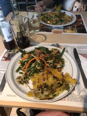 Pancakes(?) with a salad  at Cafe Averechts in Utrecht