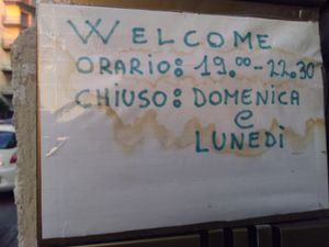 Open from 7pm, not 6.30pm
Closed Sunday, Monday
 at Welcome Bistrot in Trieste