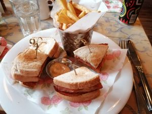 Bacon sandwich at The Cosy Club in Leicester