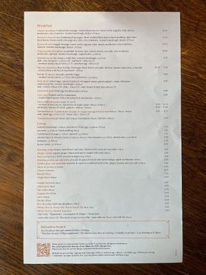 Breakfast Menu  at The Cosy Club in Leicester
