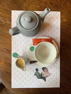 Tea £2..55 (£3 with oat milk!)  at The Cosy Club in Leicester