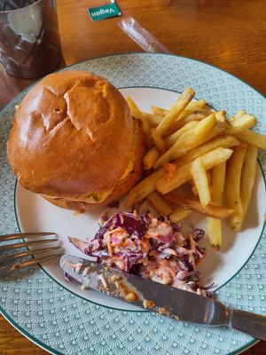 Burger at The Cosy Club in Leicester