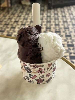 Dark chocolate / coconut  at Anita Gelato in Chippendale