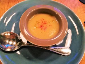 seasonal soup of 5,000 yen course at 8ablish Cafe in Tokyo