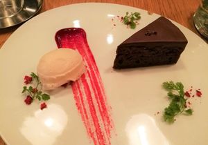 The best Gateau Chocolat ever!!! at 8ablish Cafe in Tokyo