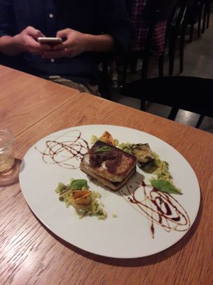 Tofu steak(?) (Question mark because I forget the name of the dish. Tasted good though!) at 8ablish Cafe in Tokyo