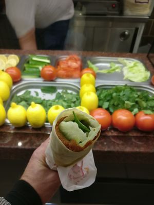 This is how it looks whrn its rolled at Cigköftem in Strasbourg