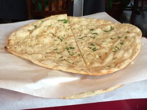 vegan naan at New India Cuisine in Austin