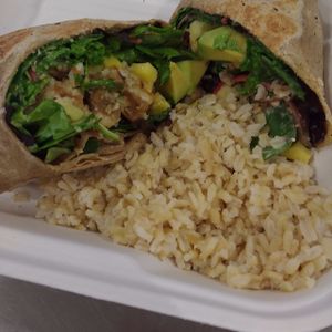 Chick'n Homie wrap at Choices Cafe in Coral Gables