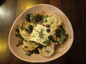 Pierożki with kimchi at Restauracja Ciasna in Torun