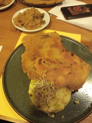 schabowy z seitana at Restauracja Ciasna in Torun