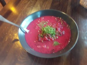 Hearty Chłodnik! at Restauracja Ciasna in Torun