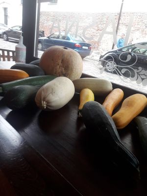 Veg on display at Restauracja Ciasna in Torun