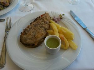Cachopo de berenjena con azukis at Casa Chema in Oviedo