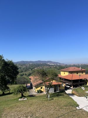 The restaurant and terrace inside  at Casa Chema in Oviedo