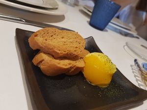 Homemade vegan butter at Casa Chema in Oviedo
