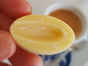 Vegan treat with the coffee. at Casa Chema in Oviedo