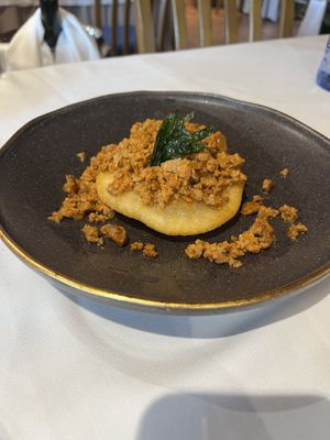 Torto de maiz con picadillo vegano  at Casa Chema in Oviedo
