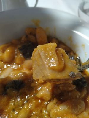 Vegan fabada at Casa Chema in Oviedo