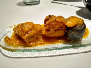 Vegan meat for the Fabada at Casa Chema in Oviedo