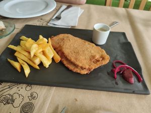 Vegan cachopo at Casa Chema in Oviedo