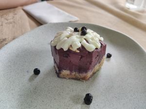 Blueberry cake at Casa Chema in Oviedo