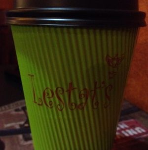 Lestat's cup of vegan hot cocoa  at Lestat's on Park in San Diego
