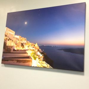 Canvas photo of Santorini, Greece at Pita Cafe in Scottsdale