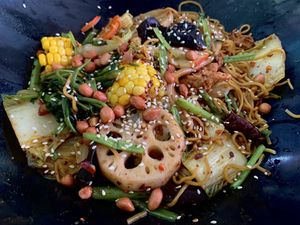 Closeup fir the food at Xing Hua Vegetarian 兴化美食 - Fortune Centre in Central Singapore