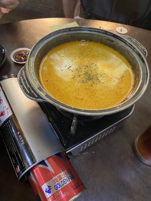 Laksa steamboat!  at Xing Hua Vegetarian 兴化美食 - Fortune Centre in Central Singapore