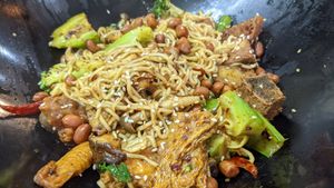 Mala hot pot, very spicery! at Xing Hua Vegetarian 兴化美食 - Fortune Centre in Central Singapore