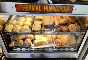 Dim sum cabinet  at Xing Hua Vegetarian 兴化美食 - Fortune Centre in Central Singapore