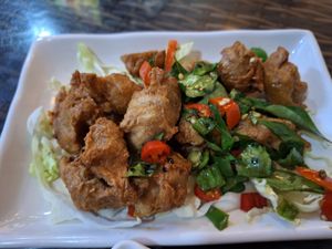 Spicy chicken at Xing Hua Vegetarian 兴化美食 - Fortune Centre in Central Singapore