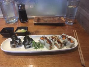 Mixed vegies & Plot twist at Shizen Vegan Sushi Bar in San Francisco