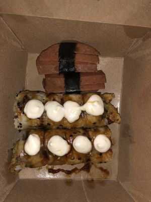 Top: bean curd nigiri // Bottom: hidden agenda  at Shizen Vegan Sushi Bar in San Francisco