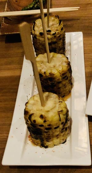 Corn at Shizen Vegan Sushi Bar in San Francisco