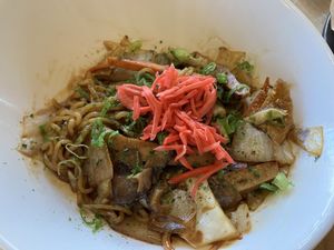 Yakisoba at Shizen Vegan Sushi Bar in San Francisco
