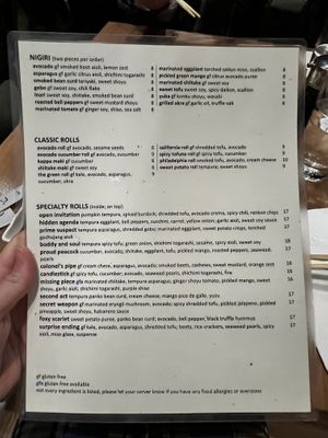   at Shizen Vegan Sushi Bar in San Francisco