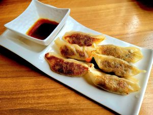 Gyoza at Shizen Vegan Sushi Bar in San Francisco