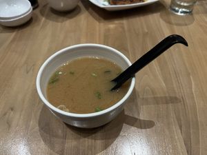 Miso soup - great  at Shizen Vegan Sushi Bar in San Francisco