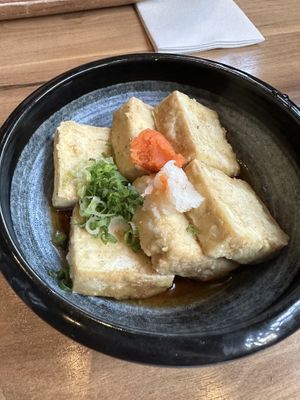Agedashi tofu   at Shizen Vegan Sushi Bar in San Francisco