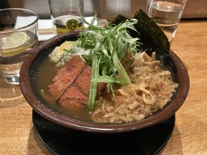 Soy ramen  at Shizen Vegan Sushi Bar in San Francisco