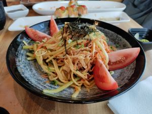 Ramen Noodle salad at Shizen Vegan Sushi Bar in San Francisco