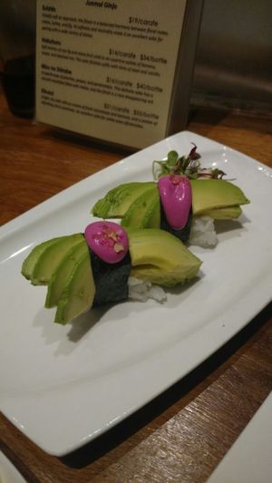 Avocado Nigiri - $5 at Shizen Vegan Sushi Bar in San Francisco