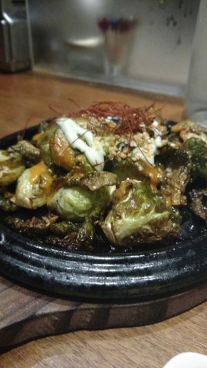 Brussels sprouts - $8 at Shizen Vegan Sushi Bar in San Francisco