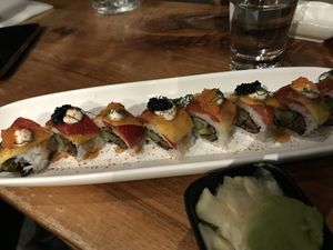 Missing Piece with added soybean pearls   at Shizen Vegan Sushi Bar in San Francisco