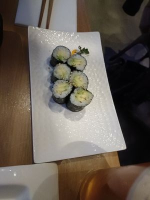 Avo roll at Shizen Vegan Sushi Bar in San Francisco