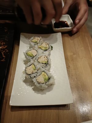 California roll at Shizen Vegan Sushi Bar in San Francisco