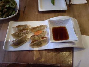 Gyoza at Shizen Vegan Sushi Bar in San Francisco